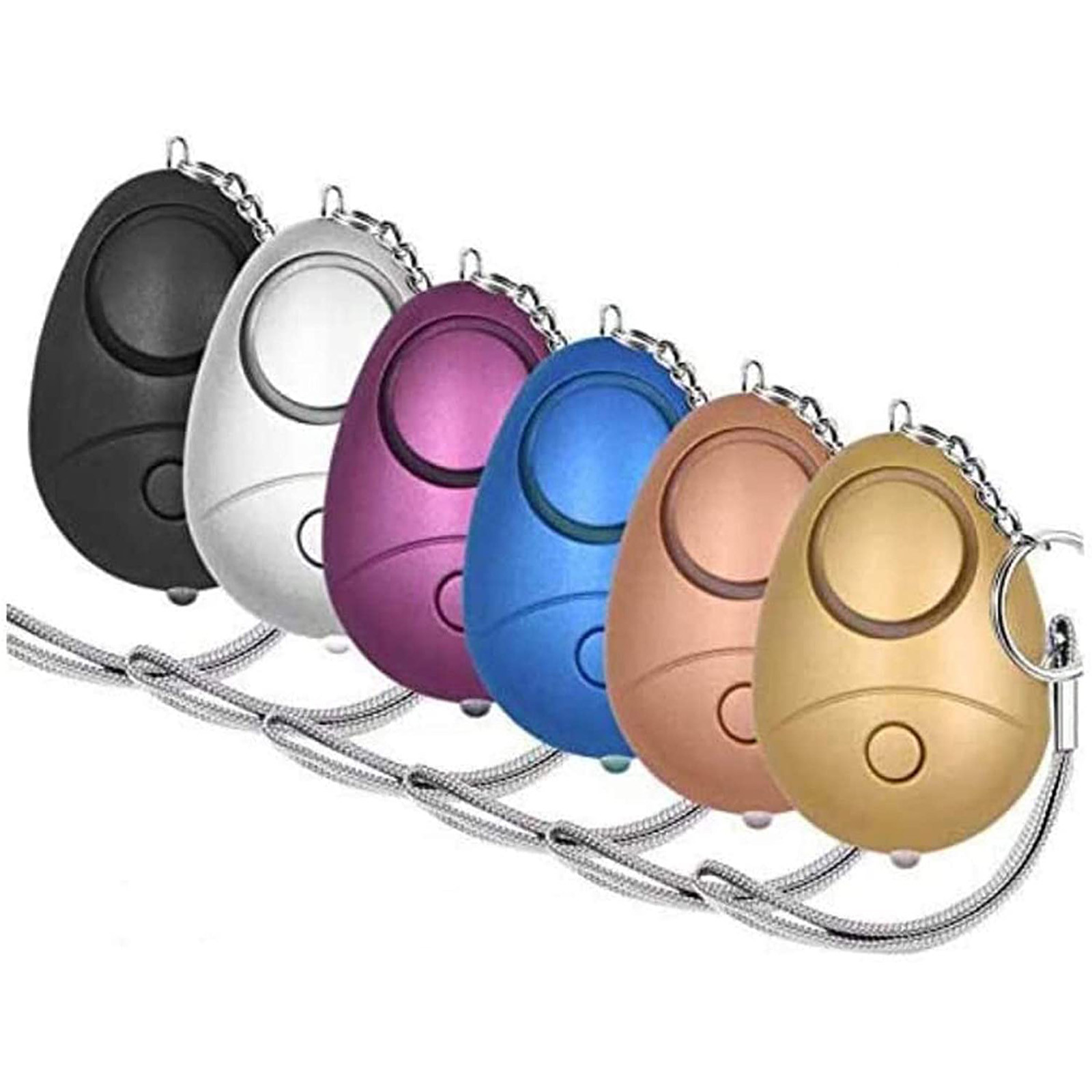 Kiplyki Alarm Safe Sound Personal 6 Pack 140DB Personal Security Alarm Keychain with LED